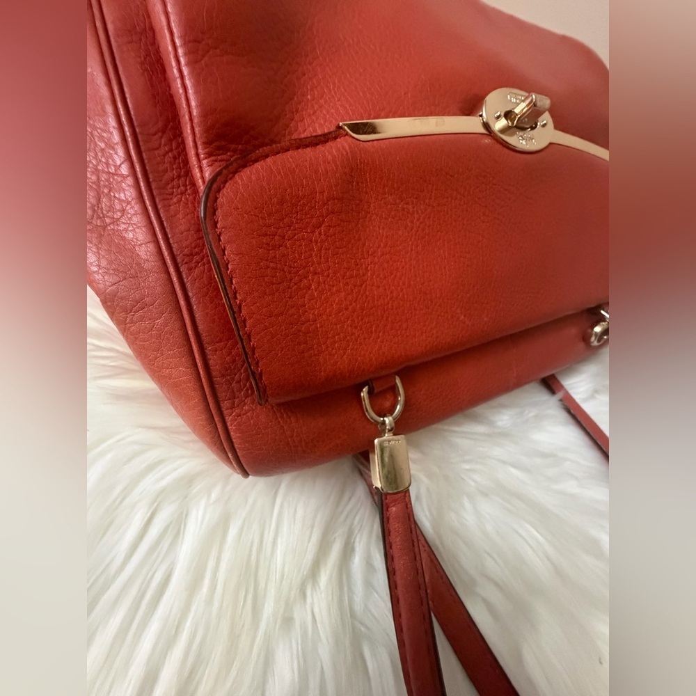 Coach Brick Orange Leather Madison Madeline East West Bag#25166 - Picture 8 of 12